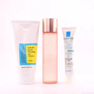 Bundle Daily Radiant Skin Care Set - CosRX Cleanser for Cleansing, La Roche-Posay Moisturizer for Hydrating, Medicube Collagen Toner, Moisturizing, Hydrate