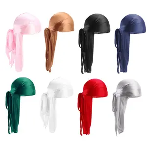 8 Pack Men & Women' Pirate Headbands & Headscarves - Solid Color Long Tail Hair Suitable for Costume Parties, Halloween, Graduation, Bicycle Helmets - Unisex Hair Bands for Themed Events