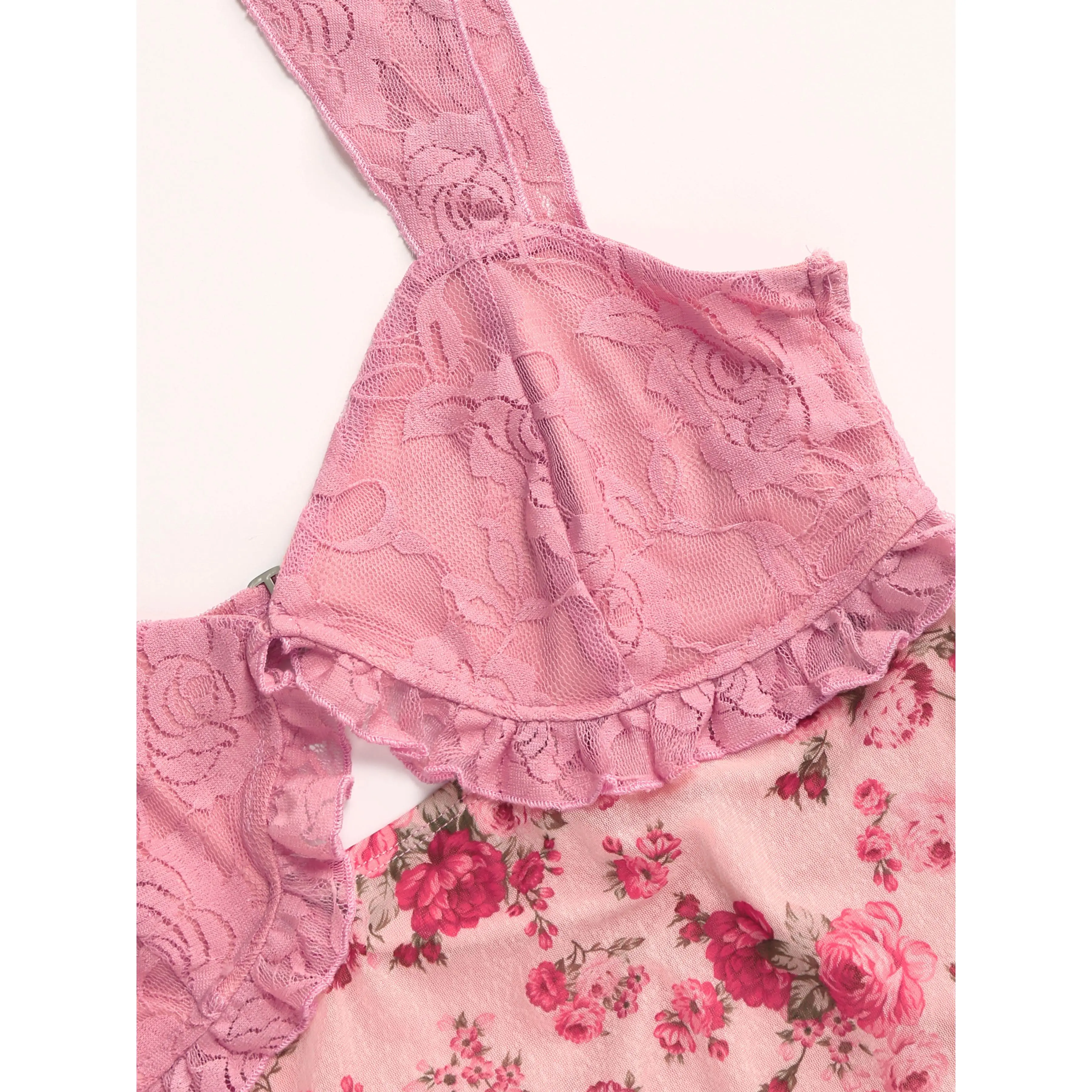 Cider [2 colors, size 0-10] V-neck Lace Floral Cami Maxi Dress - TikTok Shop