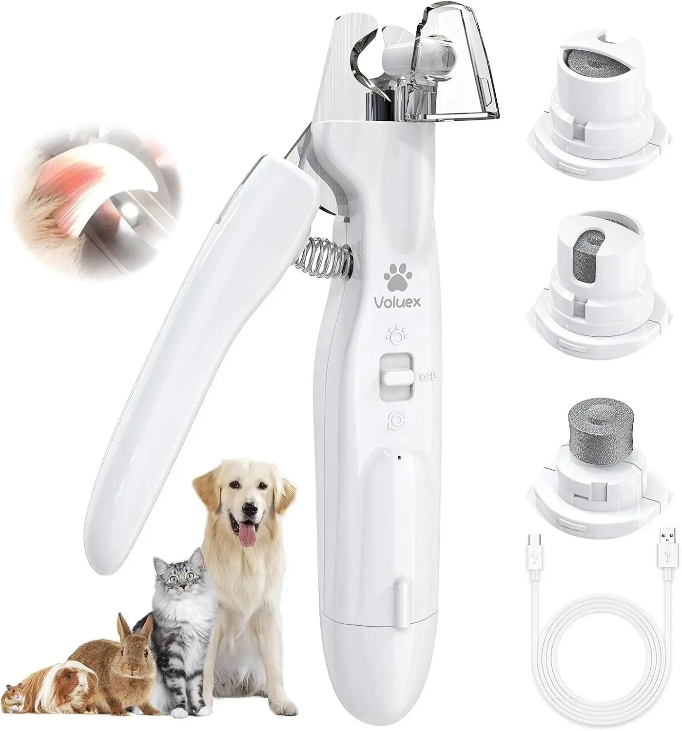 Electric Dog Nail Grinder Pet Trimmer Clipper Professional