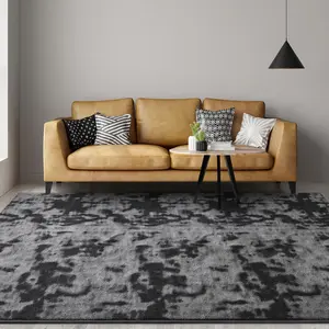 Tie Dyed Dark Grey Ultra Soft Comfy Area Rugs,Thickened Memory-Foam Indoor Carpets, Cozy Modern Floor Mat for Living Room,Bedroom,Boys Girls Playroom,Dorm,Nursery Home Décor,4x6,5x8,6x9,7x10 feet rugs living room