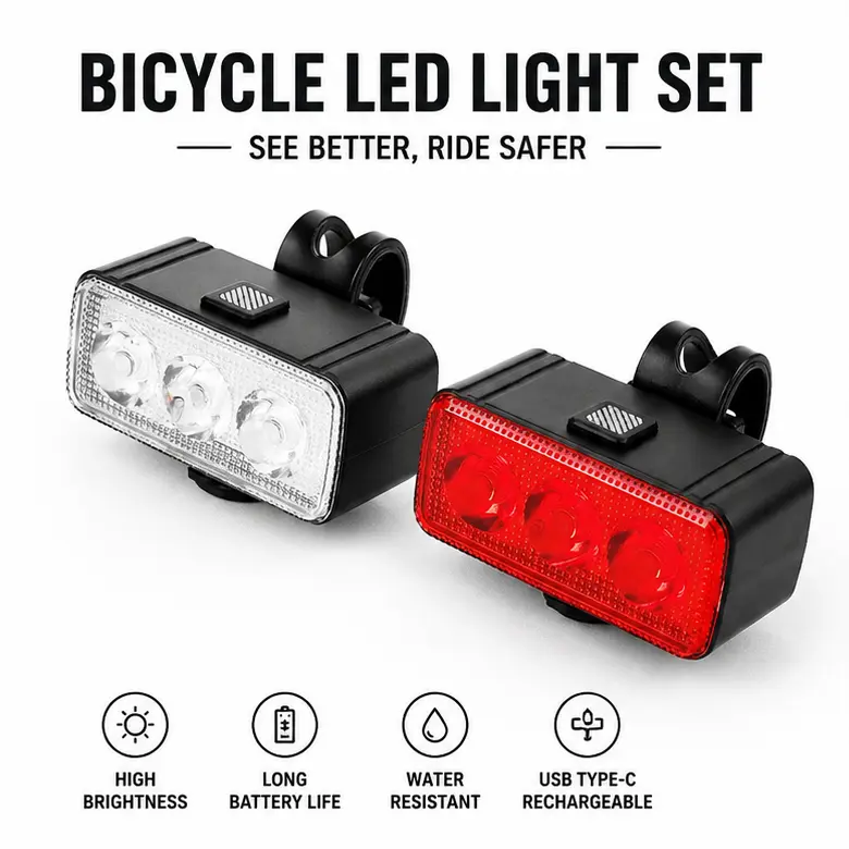Bike Taillight, Ultra-Bright USB-Rechargeable Red LED Rear Light, Portable Safety Lamp for Night Riding on Mountain Bikes and Bicycles, Bike Lights For Night Riding