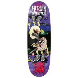 Heroin Skateboard Deck Curb Killer 9 Merged (Assorted) 10" x 32.5"