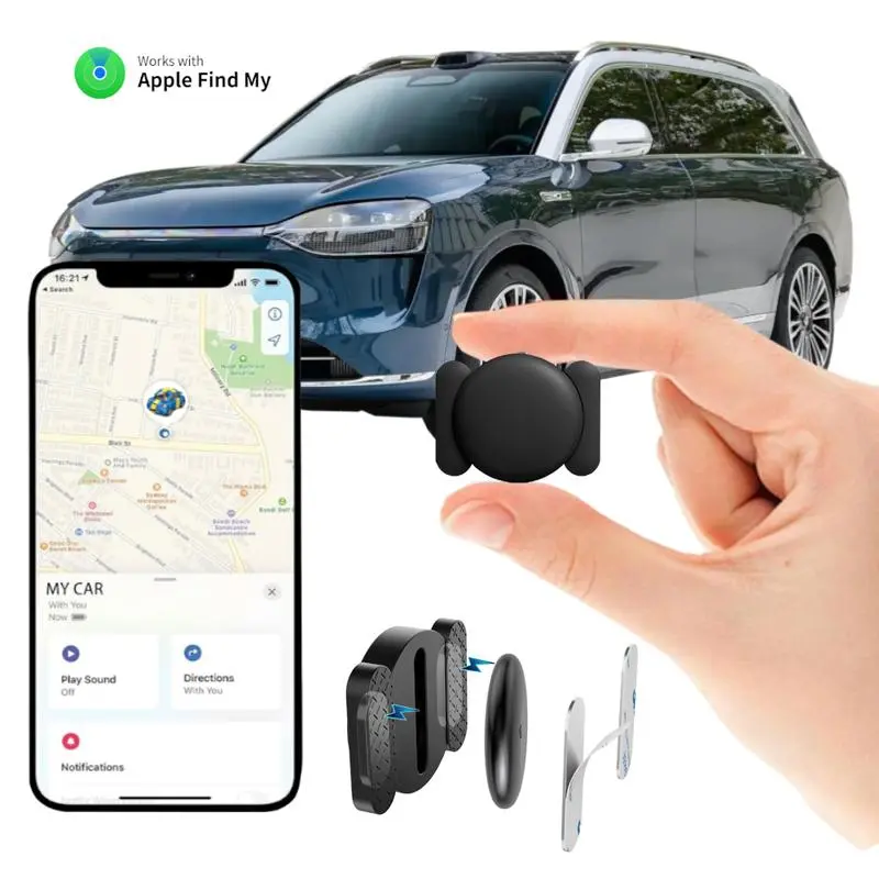 Mini GPS Tracker for Vehicles with Magnetic Case - Real-Time Global Tracking, Item Finder for Pets, iOS-Only Device Works with Find My, No Monthly Fees