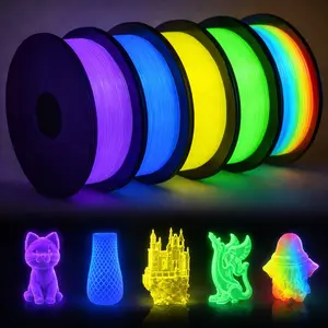 Filajoy3d 1.75mm 250g*4 Glow-In-The-Dark Pla Filament Set, Multi-Pack Night Glowing Material, Compatible with Most Fdm Printers