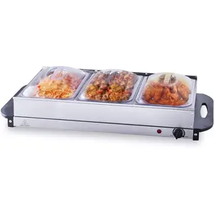 VEVOR Electric Warming Tray, Food Warming Trays for Buffet, Warming Trays with Temp Control, Portable Stainless Steel 7.5 Quart Chafing Dish Set, ETLVEVOR Super Brand Day