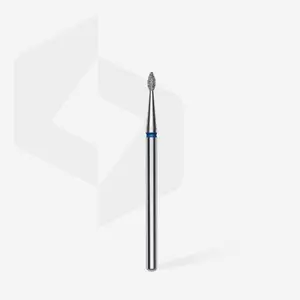Diamond nail drill bit, “drop” , blue, head diameter 1.6 mm/ working part 4 mm