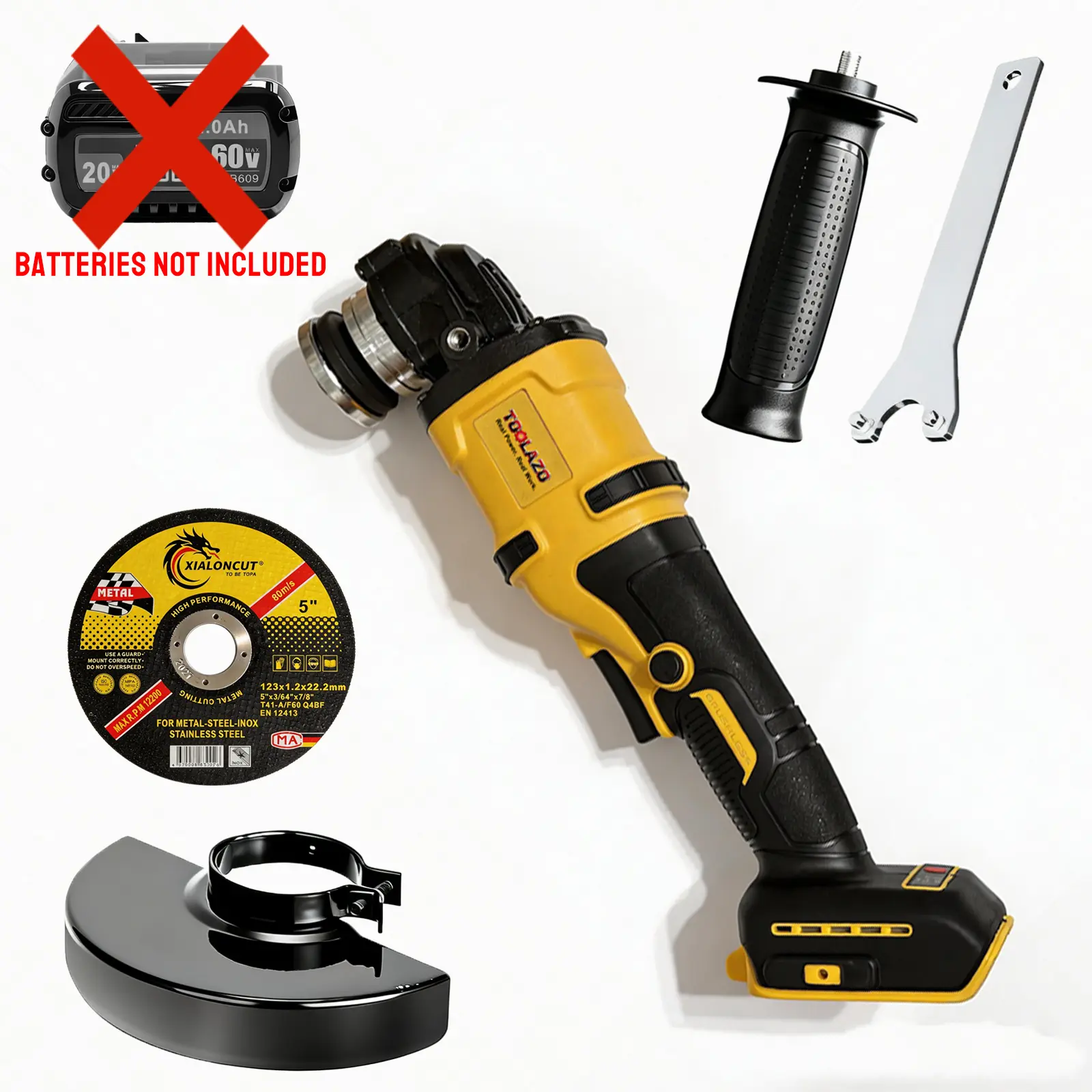 20V Cordless Brushless Angle Grinder Power Tool, 4.5" 8500 RPM, Spindle Lock, 20V MAX Batteries-Compatible, for Metal Cutting, Home Improvement (Battery Not Included) – US Spot Market