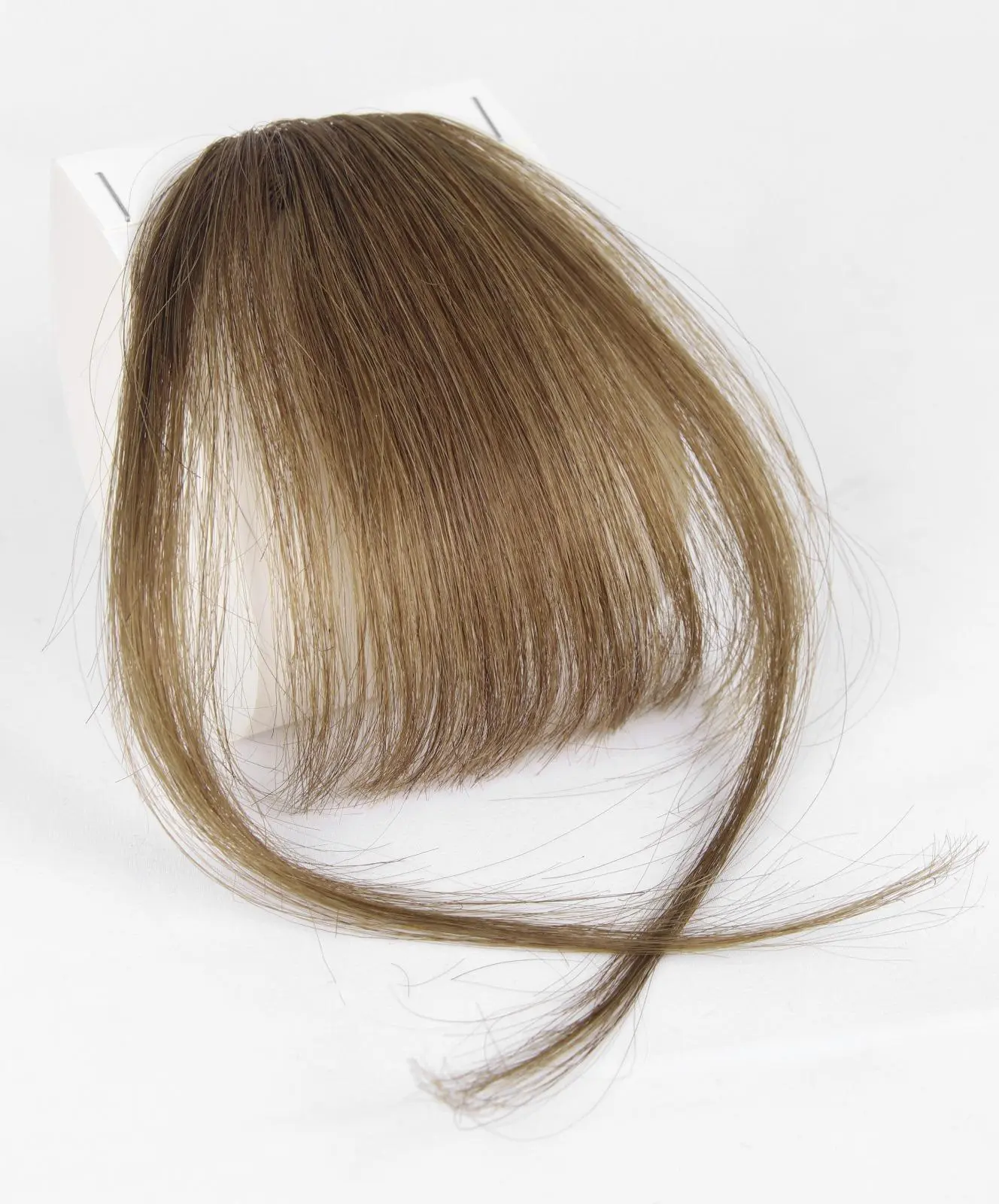 Clip-In Human Hair Bangs for Women, 100% Real Hair Fringe with Temples, 10-12 Inch Seamless and Styleable Natural Look Hairpiece, 1 × Clip-In Human Hair Bangs With Temples, 10–12 Inches