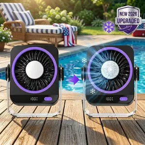 Rechargeable Camping Fan Portable – 130° Rotating Hook Desk Fan with Adjustable Speed, Quiet Fan for Bedroom Travel Office Lightweight essentials cooling gadget turbo tiktokshopspringglowup Silent Operation Fan Cordless Fan gift mom