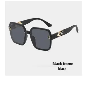 New large-frame glasses, fashionable women's sunglasses, UV protection trendy sunglasses