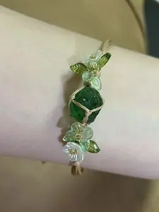 Crystal Natural Stone Braided Bracelet, Handmade Jewelry Gift Idea, Unique Accessory for Women & Men, Perfect for Daily Wear