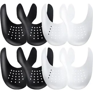 4 Pairs Shoe Crease Protectors for Men's Sneakers, Adjustable Sizes 7-12 - Footwear, Comfort