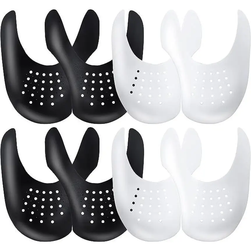 4 Pairs Shoe Crease Protectors for Men's Sneakers, Adjustable Sizes 7-12 - Footwear, Comfort