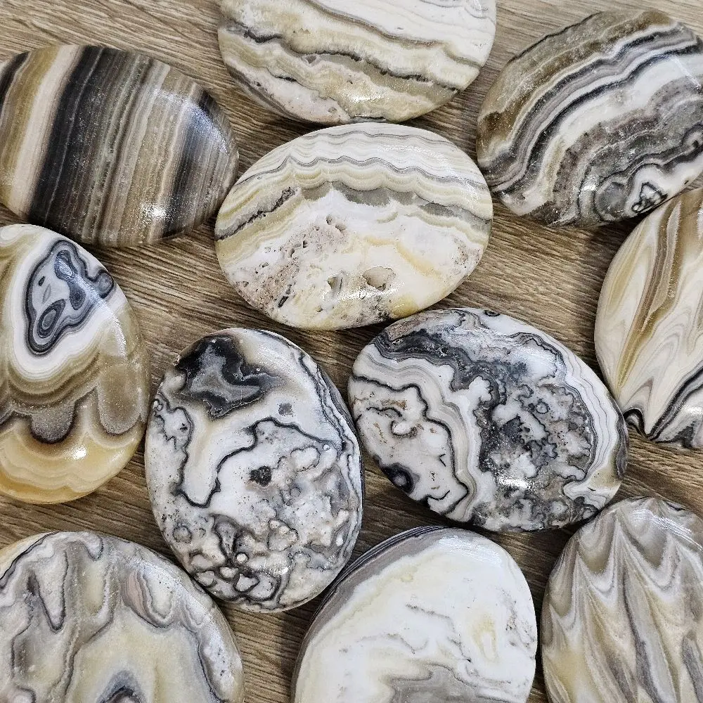 Zebra Onyx Palm Stone