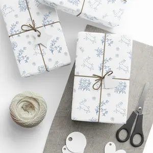 Easter Wrapping Paper- Blue Floral