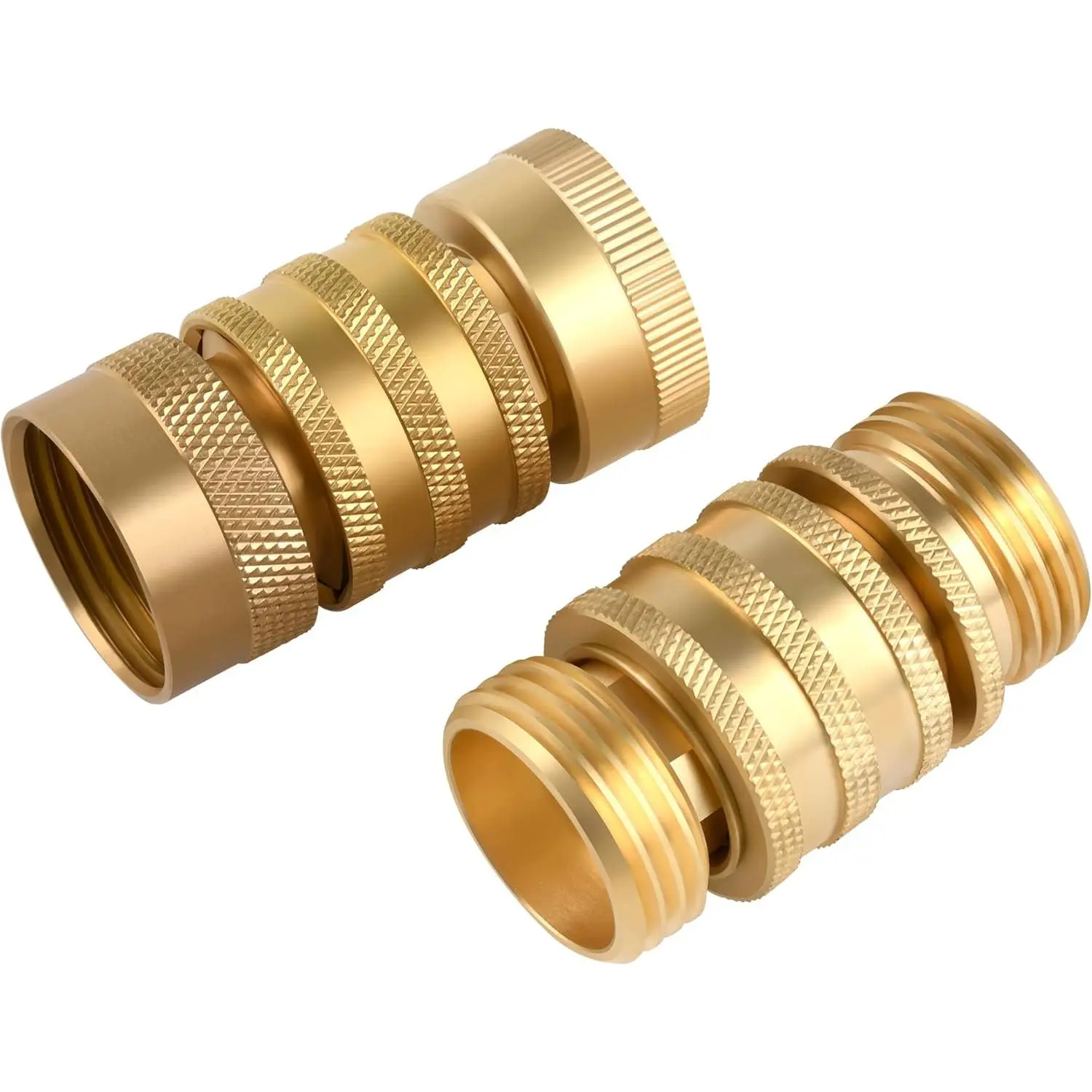 Solid Brass Durable & Reliable Fittings Garden Water Quick Connect Kit - 3/4" Thread Plumbing Gear Set with Tap Adapters, Tool Adapters, 2 Female Couplings, 2 Male Plugs, Durable And Reliable Fittings