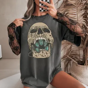 Vintage Ace of Spades Cowgirl Tee: Western Grunge Crewneck & T-shirt, vintage western graphic tees, western outfits women, women's graphic tees, western sweatshirt, cowgirl outfits stuff, country concert outfits, western tops clothes