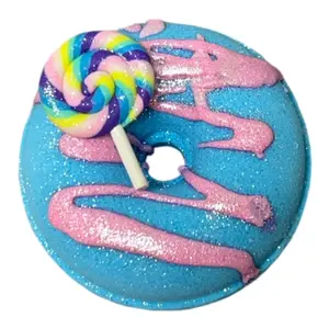 The Lavish Goat, Candilicious Donut Bath Bomb with Prize on Top, Made in the USA,  Luxury Foaming Bath Bomb for Kids and Adults, Spa Gift Body Care