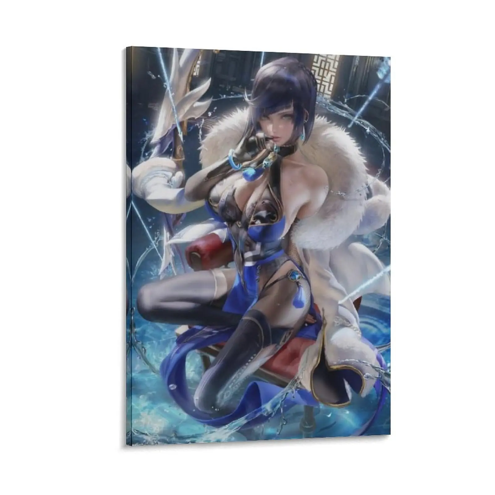 GS Impact Anime Posters Yelan Girls Game Aesthetic Posters Poster Canvas Wall Art For Bedroom Decor Bar Office Room Decor Gift