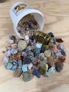 THE MINI MINER - QUART SIZED NATURAL CRYSTAL RAW STONE MINING BUCKET