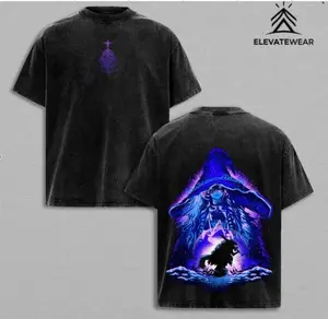 Ranni The Witch Elden Ring Washed T-shirt, Vintage Oversized Gaming Graphic TShirt, Soft Heavy Cotton Unisex Streetwear Tee, Classic Lunar Sorcery Power Gift for Fans
