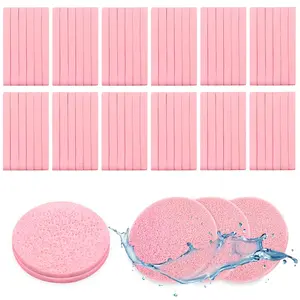 240 Pieces Facial Sponge Compressed,Professional Makeup Removal Sponge Pad,Round Face Cleaning Sponge for Spa,Exfoliating