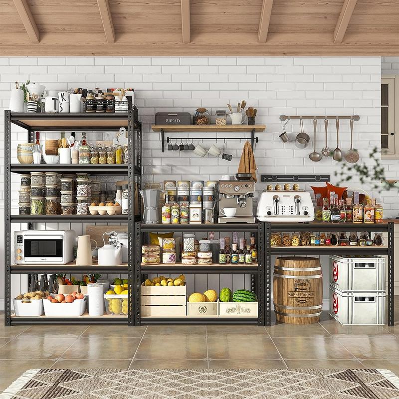 Raybee Furniture 72" H Garage Shelving,Heavy Duty 2000 LBS Storage Shelves,Adjustable 5 Tier Metal Shelf Utility Rack for Garage Basement Pantry Kitchen Organiser