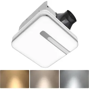 Bathroom Exhaust Fan with Light, 30W Exhaust Fan with Humidity Sensor, 80/110 CFM 0.8/1.0 Sone Bathroom Vent Fan with Light for , 1500lm LED Light 3000K/4000K/5000K Selectable & Nightlight