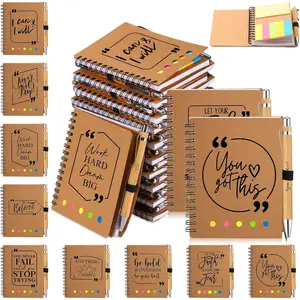 20 Sets Inspirational Notebook Bulk Christmas Employee Appreciation Gifts Spiral Weekly Planner Notebook with Sticky Note  Pens for Holiday Teacher Team Coworker Nurse Staff