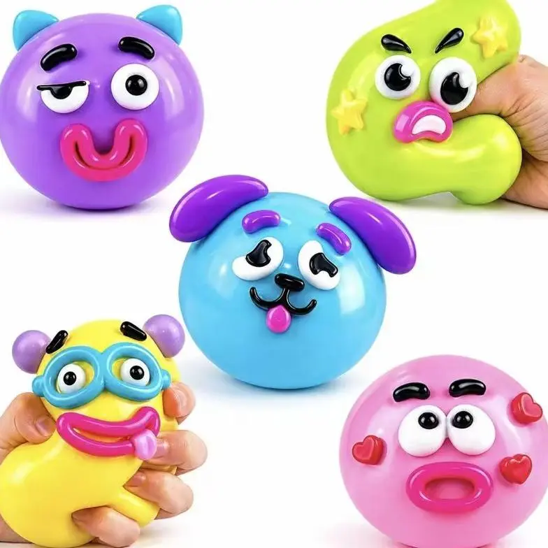 Smushers Squishies Collectible Toy - Slow Rebound Soft Pinch Balls, Safe Materials, DIY Reshape Funny Face, Anxiety Fidget Calming Stress Relief Toys, Ages 12+ Unisex Party Gift