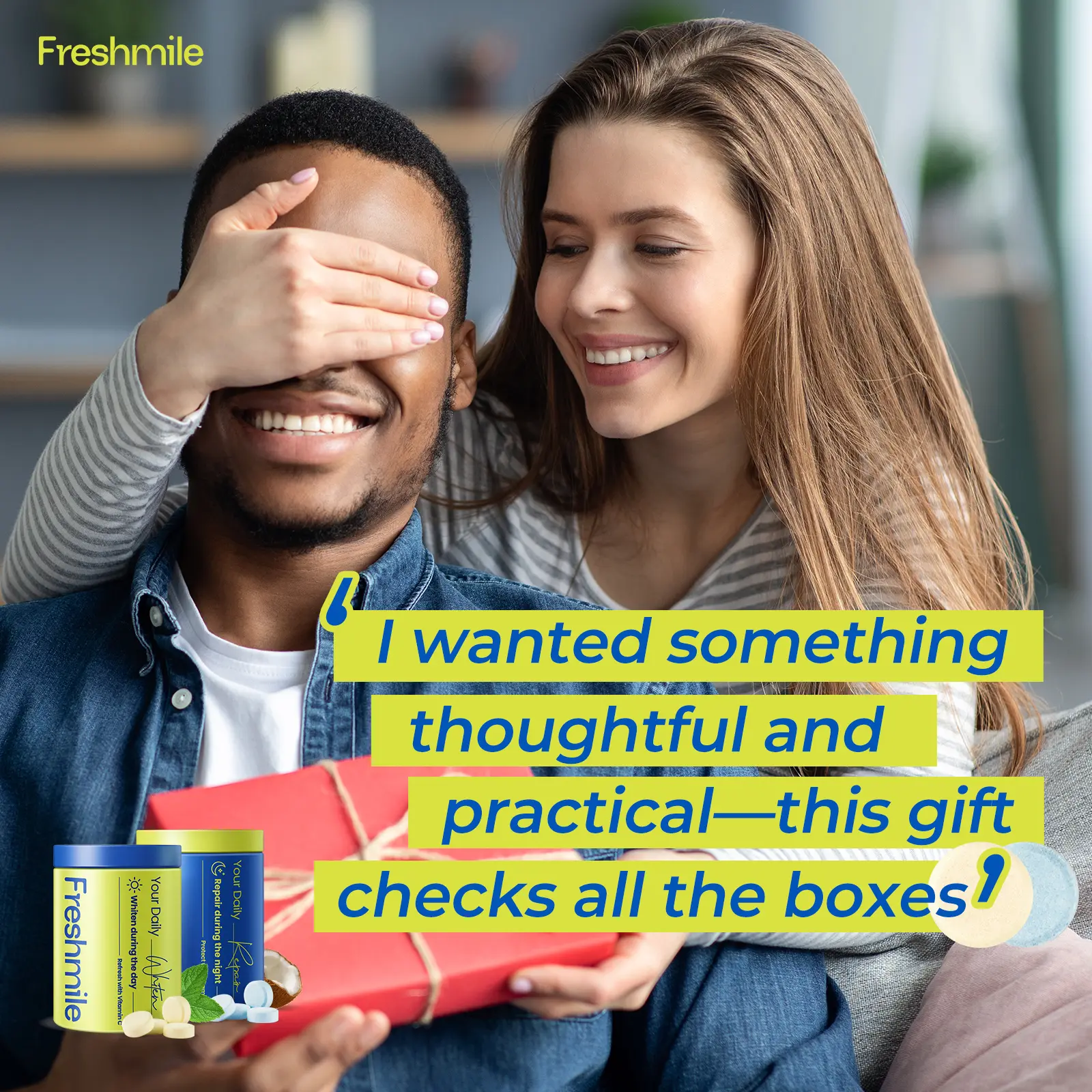Freshmile Whitening Toothpaste Tablets - Mouthwash Tablets, Breath ...