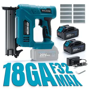 18 Gauge Cordless Nail Gun, F32 NAIL MAX, with Battery 1.5Ah / 4.0Ah X 2, 1000pcs F30 Nails , 2 Firing Modes, 180 Nails/min, for DIY Project, Upholstery, Woodworking