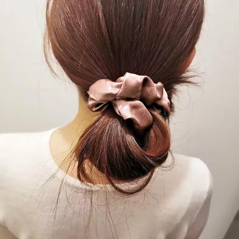Pop Pink Color Elastic Tie Hair Loop Fashion Accessories