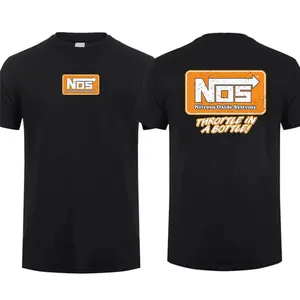 NOS Throttle In A Bottle T-Shirt – Official Nitrous Oxide Systems Logo Tee with Bold Orange Label Graphic, Street Racing Shirt, Gift for Car Enthusiasts & Boost Addicts