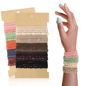 40pcs Boho Hair Tie Set, All-Season Elastic Rubber Bands, Stylish Accessories for Women & Girls, Perfect for Daily Use