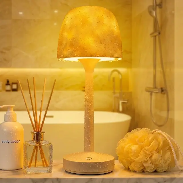 Waterproof Shower Lamp, Rechargeable LED Ocean Wave Projector, 16-Color Mood Light with Remote & Touch Control, USB-C, for Bathroom, Bedroom & Spa