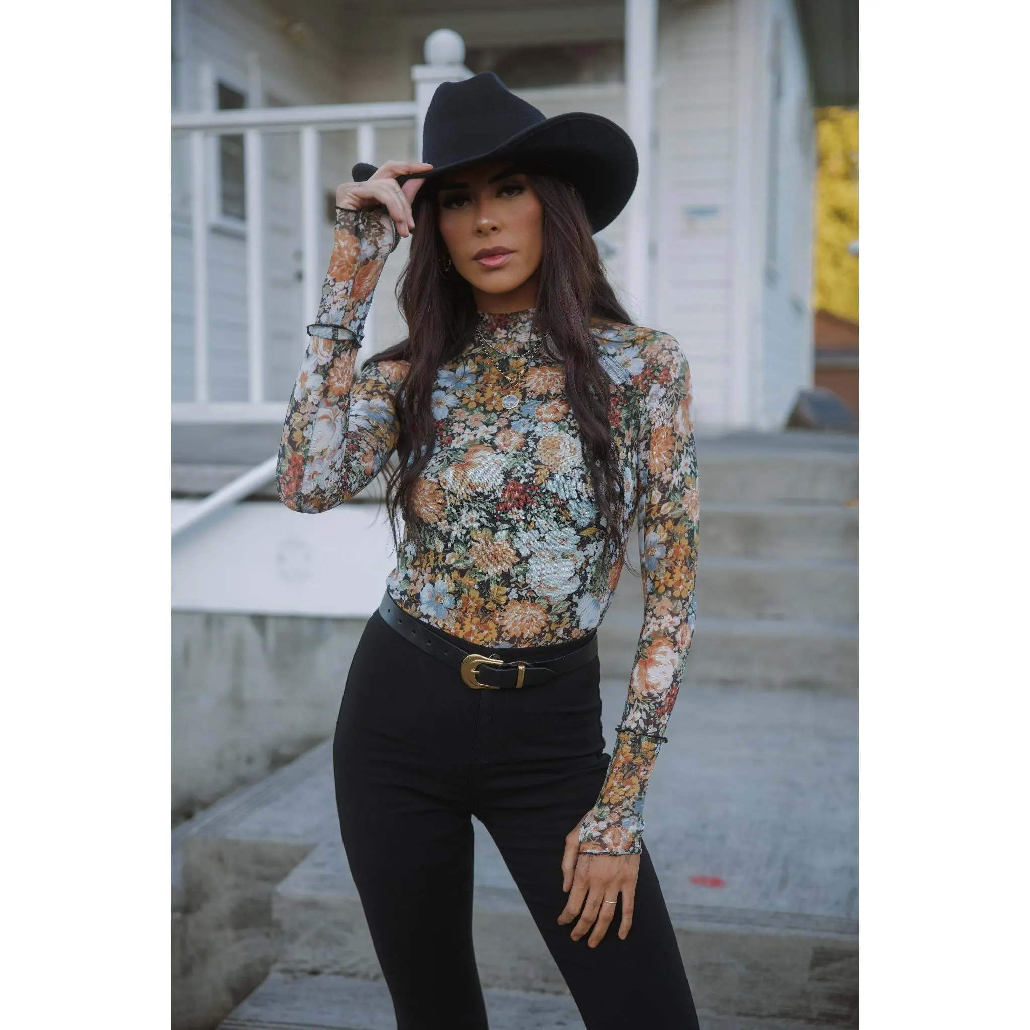 red mesh flower top - TikTok Shop