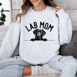 Black Lab Mom Sweatshirt, Labrador Mom, Dog Mom Gift, Dog Lover Gift, Dog Person Gift, Valentines Gift for Dog Mom, Valentines Gift Lab Mom