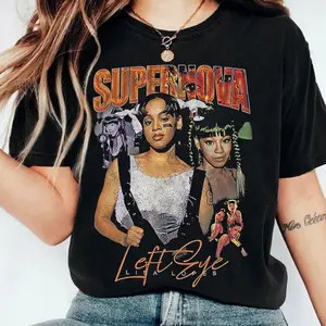 Left Eye Tee RnB Music Graphic Tee, Lisa Lopes TLC Rap Hip Hop 90 Music Unisex T-Shirt