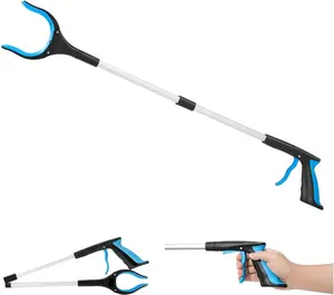 32inch Grabber Reacher Foldable Aluminum Heavy Duty Lightweight Hand Gripper for Senior Reaching Assistant with 360° Rotating Head & Ergonomic Handle