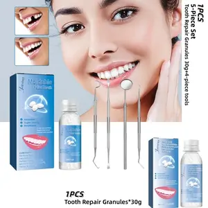 Moldable False Teeth, Solid Glue,Teeth Repair Kit,Comes with 4 repair tools,Veneer teet,Shapeable Denture RepairPellets for Broken Teeth & Missing Teeth-Oral Care Product | Ideal for Various Dance Parties, Cosplay, Oral Gel