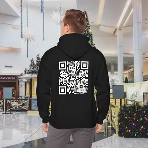 Gotcha Hand QR Code Hoodie, Funny QR Code, Meme Hoodie, Gotcha hand game, Unique Gift Idea, Cool Digital Design