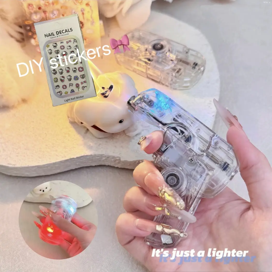 Memorial Day activities! Limited Edition Creative Sticker LighterGyro Lighters with Dly StickersWindproof lgnition forDecompression Portable Trendlgnition Artifact