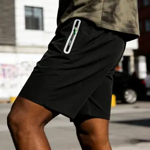Men’s casual shorts feature zippered pockets and a smooth fabric texture. They offer a loose, versatile, trendy design with an elastic waistband. Suitable for all seasons and outdoor sports/fitness activities, they also work well for friends’ gatherings a