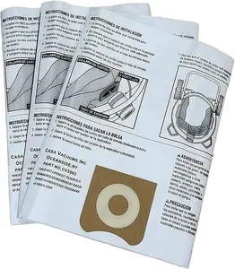 Casa Vacuums 3-Pack RIDGID Compatible 23743 VF3502 12-16 Gallon Wet Dry Vac High-Efficiency Dust Bags, Wet Dry Vacuum Filter Bags.