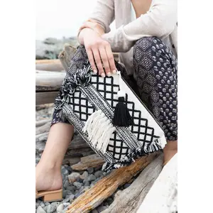 Checkered Fringe bag