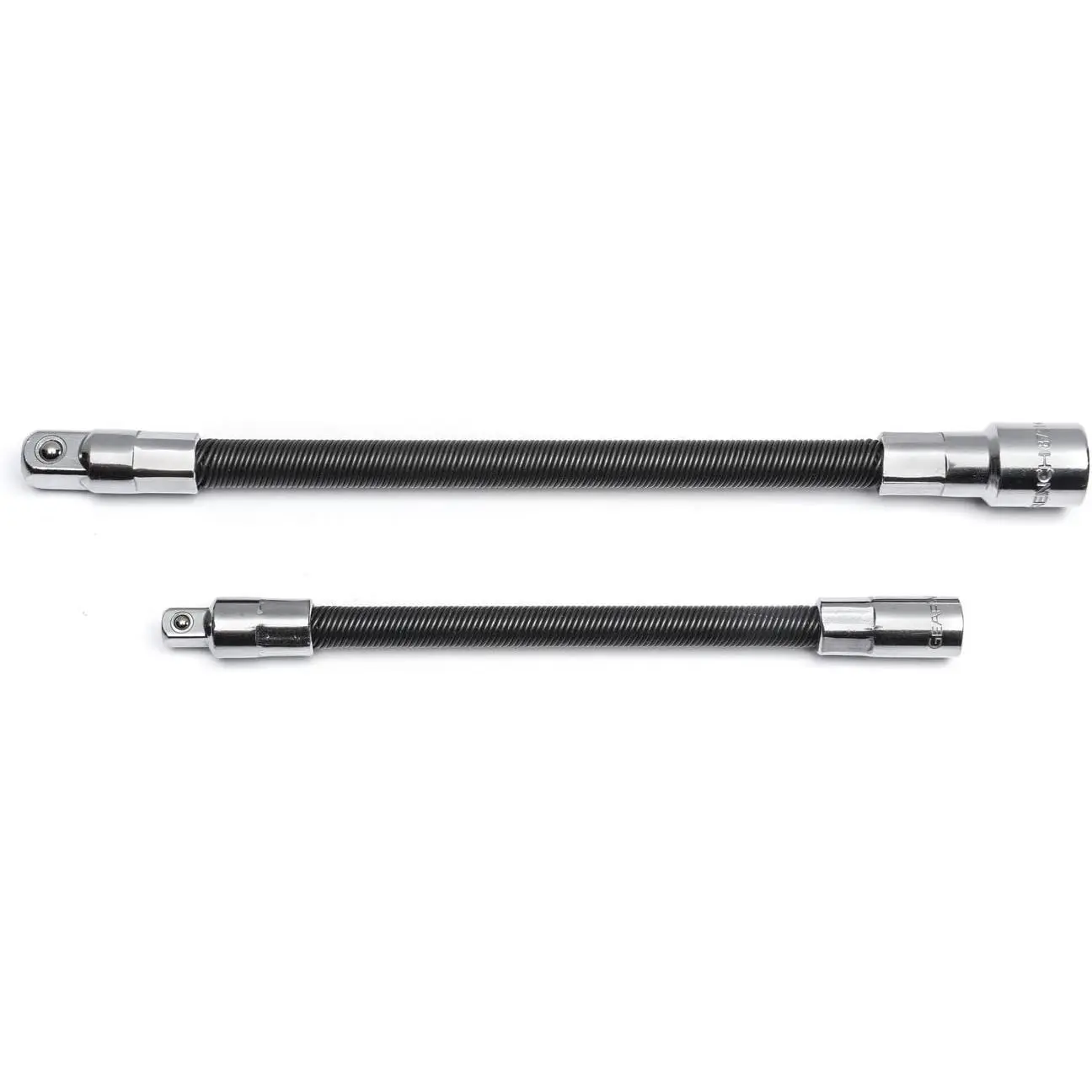 2-Piece Wrench Extension Rod Set - 1/4" & 3/8" Drive Sizes, 6" & 8" Lengths, Alloy Steel Chrome Finish, Extended Reach, Access Extreme Angled Fasteners, Model 87912