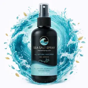 Sea Salt Spray for Hair | Natural Texture Beach Waves | Light Hold | All Natural | No Parabens No Sulfates No Alcohol | Unisex Men Women | Made in USA | 8 fl oz | Fluffy Hair Texturizing Spray