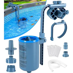 Above ground pool skimmer comes with 3 skimmer socks wall mount surface skimmeradjustable height bracket floating pool skimmer removable skimmer basket auto skimming pool surface debris